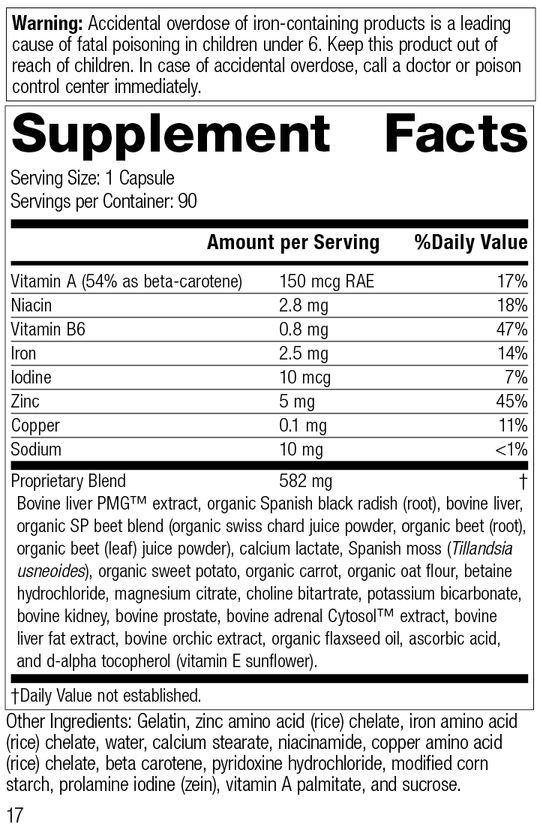 Livaplex 5375-15 Supplement Label