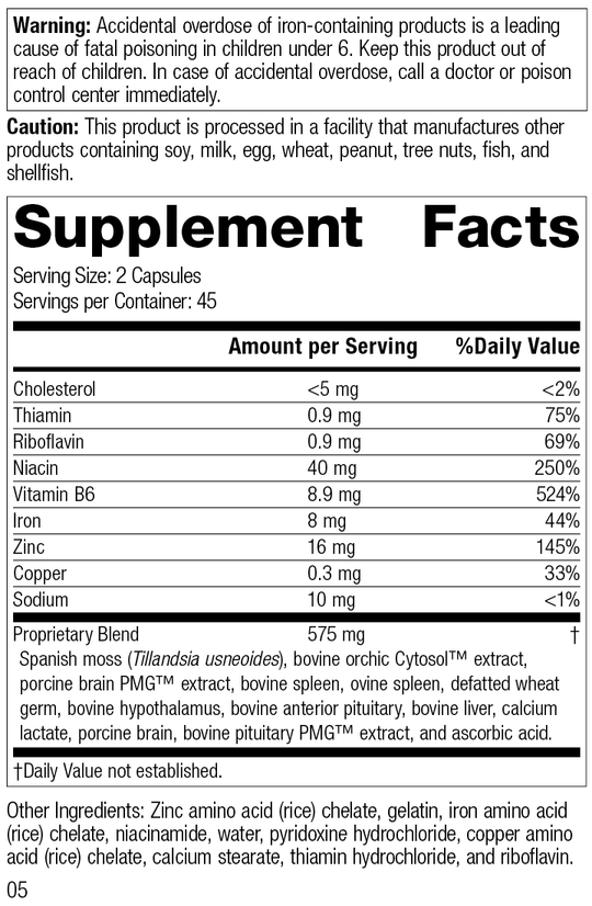 Neuroplex®, 90 Capsules, Rev 05 Supplement Facts