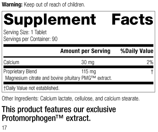 Pituitrophin PMG®, 90 Tablets, Rev 17 Supplement Facts