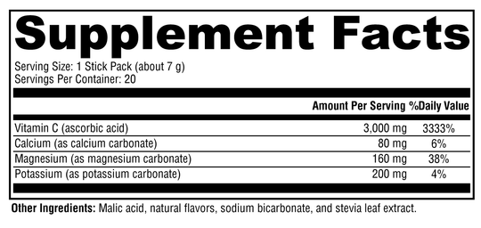 Buffered C Powder Fruit Punch 20 Servings