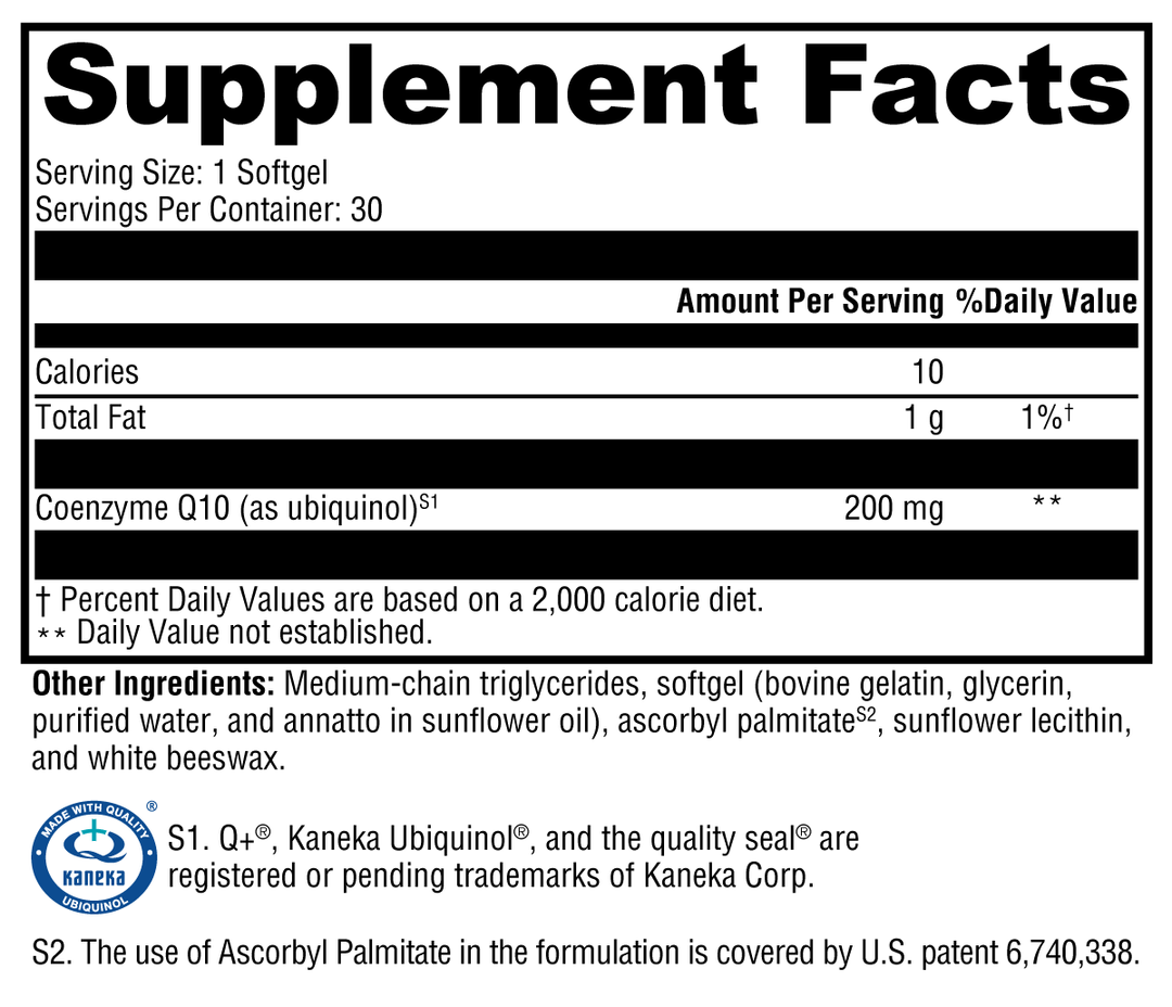 CoQmax™ Ubiquinol 200 mg 30 Softgels