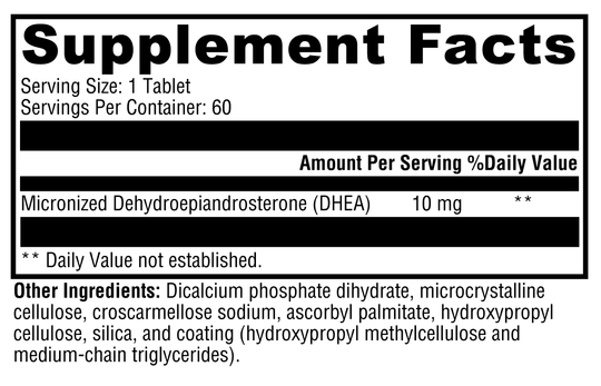 DHEA Micronized 10mg 60 Tablets