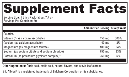 Electrolyte Sticks Lemon-Lime 30 Servings