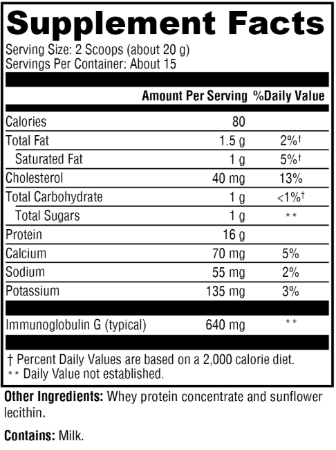 *IgG Pure™ 15 Servings