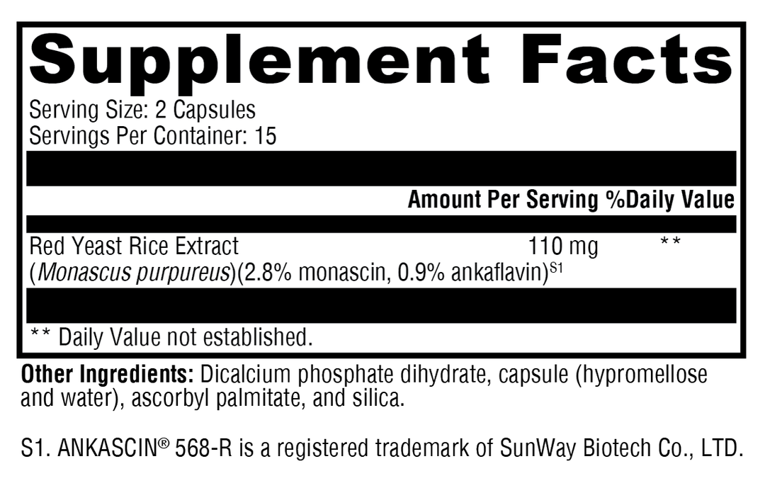 Red Yeast Rice 30 Capsules