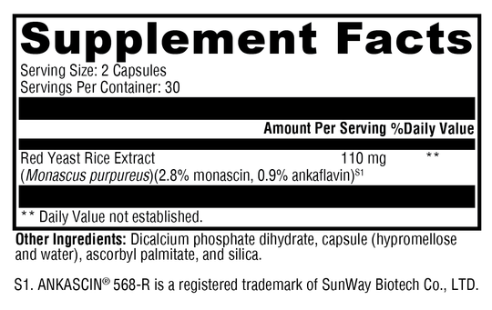 Red Yeast Rice 60 Capsules