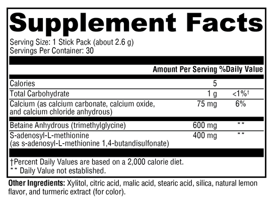 SAM-e & TMG Lemon 30 Servings